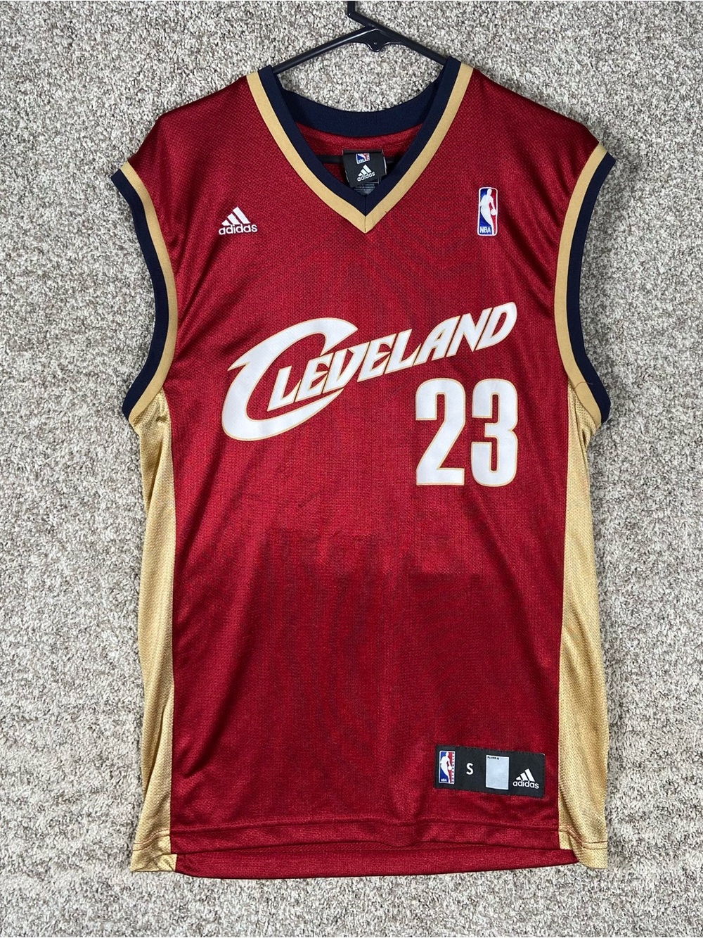 Lebron James Adidas Cleveland Cavaliers Jersey Mens Small Red NBA Basketball